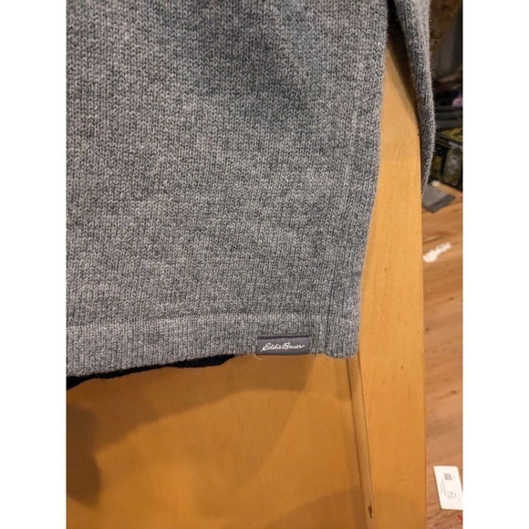 Eddie Bauer 1/4 Zip Knit Sweater Mens Size XL Pullover Outdoors Wool Blend - Picture 4 of 5